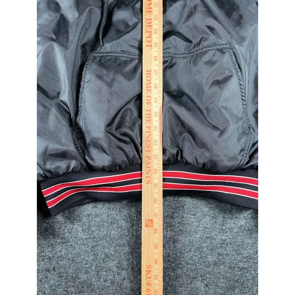 Rennoc Windbreaker Jacket Mens XL Black Good Vintage Shannon Baseball Hooded